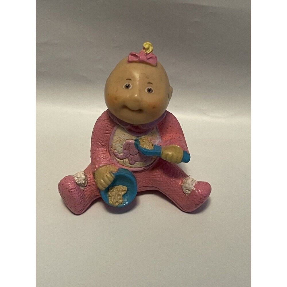Cabbage Patch Kids 1984 Vintage CPK Figure Baby Girl Eating Figurine